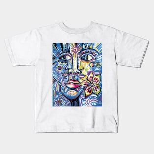 abstract faces Kids T-Shirt